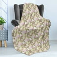 thumbnail image 4 of Floral Soft Flannel Fleece Throw Blanket, Soft Pastel Tones Flourishes Various Flowers English Garden Vintage Style Spring, Cozy Plush for Indoor and Outdoor Use, 50" x 70", Multicolor, by Ambesonne, 4 of 5