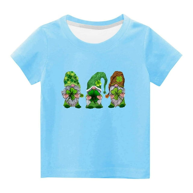 Funicet Hauts à Manches Courtes pour Femmes, Hauts Mignons pour Femmes, Enfants Garçons Filles Mignons Col Rond Imprimé Haut à Manches Courtes, Hauts à Manches Courtes pour Femmes, Cadeaux pour Filles
