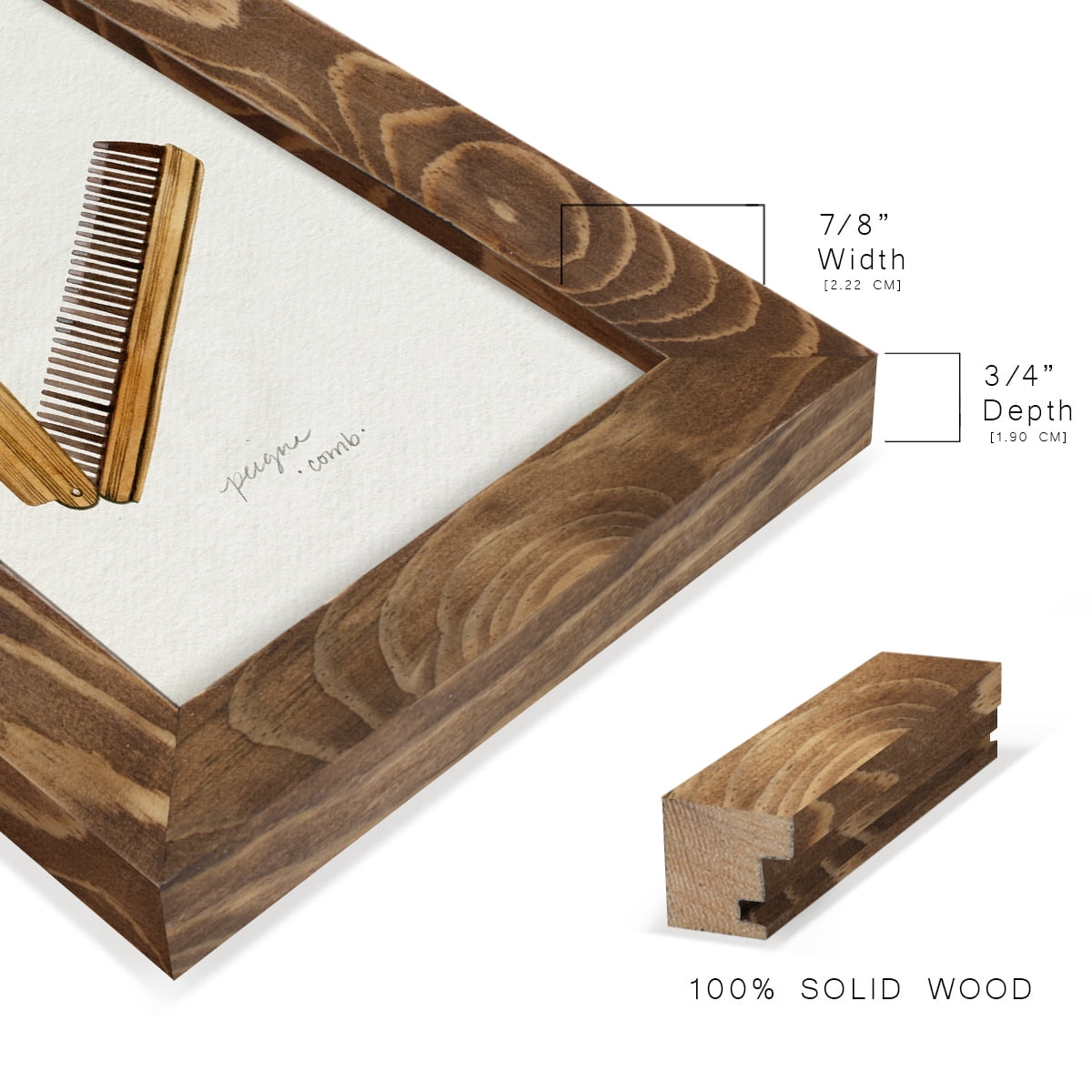 Gilded Toiletries IV - Framed Print w/glass - Walnut