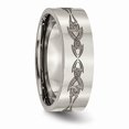 thumbnail image 4 of Primal Steel Titanium Flat 8mm Laser Design Band, 4 of 9