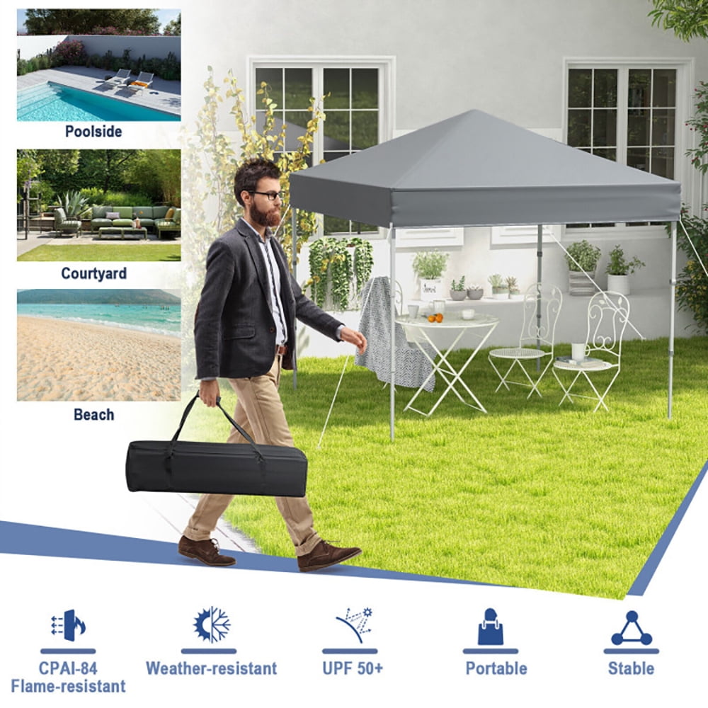 Aimee Lii 6.6 x 6.6 Feet Outdoor Pop-up Canopy Tent with UPF 50+ Sun Protection, Backyard Canopy Gazebo for Party Camping BBQ Events, Gray Aimee Lii 6.6 x 6.6 Feet Outdoor Pop-up Canopy Tent with UPF 50+ Sun Protection, Backyard Canopy Gazebo for Party Camping BBQ Events, Gray