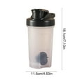 thumbnail image 3 of Blueek Portable Protein Shaker Bottle with Mixing Ball, Leakproof Sports Water Cup for Gym, Fitness & Outdoor Activities(Black,500ml), 3 of 6