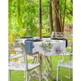 thumbnail image 3 of Fsddascl Spring Bird Floral Outdoor Tablecloth - 60 Inch Round Dining Table Cover, Summer Birds Flowers Watercolor Waterproof Outdoor Table Cloth with Umbrella Hole & Zipper for Picnic/Patio/Party, 3 of 7