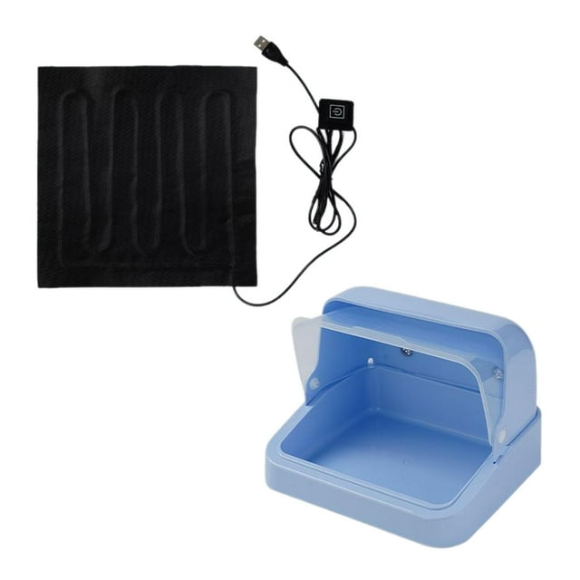 BELOVING Chick Brooder Poultry Habitat Supplies, Chick Brooder Heater, Bird Incubator Brooding Box for Parrots Blue