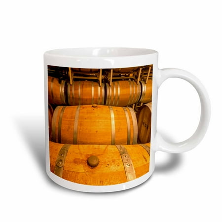 - 3dRose USA, Washington, Yakima Valley. Wine matures in the barrel room., Ceramic Mug, 15-ounce