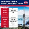 thumbnail image 4 of Penn Carnage III Inshore Spinning Fishing Rod, 7 Feet, Load Rating 12 to 20 Lbs, Black, 4 of 13