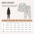 thumbnail image 4 of Honeii Love You Rabbit print Women's Pajama Sets Long Sleeve Button Down Sleepwear Nightwear Soft Pjs Lounge Sets-X-Large, 4 of 7