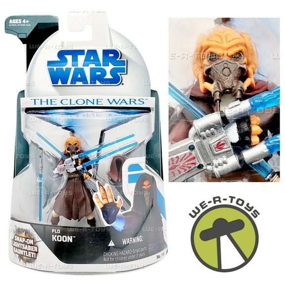 Star Wars The Clone Wars Plo Koon Lightsaber Gauntlet Figure #14