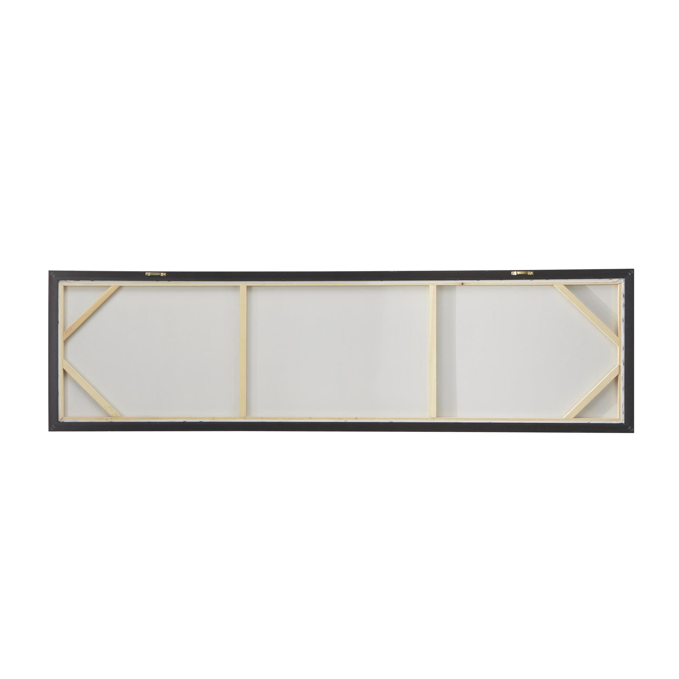 71" x 20" Abstract Framed Wall Art with Silver Frame, by DecMode