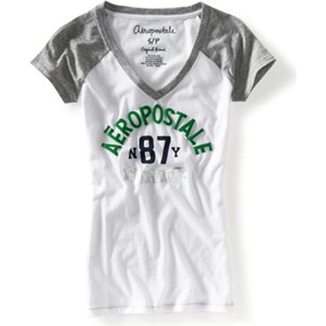 Aeropostale Mujer N87y Phys. Camiseta gráfica Ed, gris, grande Aeropostale Camiseta gráfica