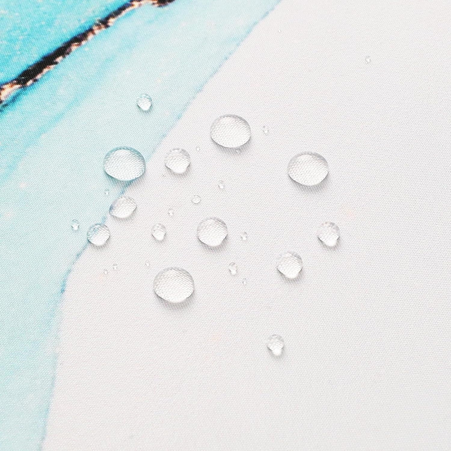 Gibelle Abstract Marble Shower Curtain, Blue Green Purple Jade Texture Gold : Gibelle Small Stall Shower Curtain 36 x 72, Narrow