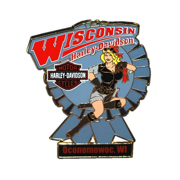 Harley-Davidson Blue Ribbon Lady Pin RIBBON, Harley Davidson
