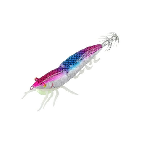 Fishing Lures Fishing Gear Fishing Tackle Fishing Accessories 3.0# Squid Bait Squid Hook Wood Shrimp Squid Hook Soft Leg Shrimp Lure Bait 005