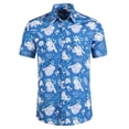 thumbnail image 2 of Camisas de flamencos de tortuga vívida para hombres, ropa, camisa de playa con estampado 3D, camisetas Y2K de manga corta, ropa hawaiana Aloha, blusa con solapa, 2 of 5