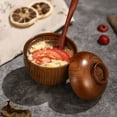 thumbnail image 4 of Masteelf Japanese Food Lidded Bowl Food Steamed Egg Bowl for Restaurant Home Dining Table Snack Fruit Serving Bowl Wood Tableware, 4 of 8