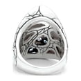 thumbnail image 3 of Deni Jewelry Silver ring crocodile motif, saddle, with blue topaz, 3 of 4
