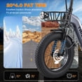 thumbnail image 6 of imerelez 500W Folding Electric Tricycle for Adults, 48V 20" Fat Tire 3-Wheel Ebike for Daily Commute & Grocery Hauling&nbsp;with Reverse & Large Basket,Grey, 6 of 12