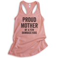 thumbnail image 1 of Proud Mother Of A Few Dumbass Kids Tank Top, Ladies Racerback Tank Top, Funny Sarcastic Sassy Mom Tank, Desert Pink, XX-Large, 1 of 3