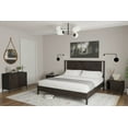 thumbnail image 4 of Christiana 49" King Bed Frames with Headboard, Rustic, Solid Wood, Black, 4 of 15