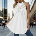 thumbnail image 2 of SHenli Built In Bra Tank Tops for Women Beaded Spaghetti Strap Flower Flowy Summer Shirts Gingham Plaid Striped Basic Tight Workout Tees, 2 of 6