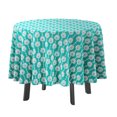 thumbnail image 1 of Vargottam Indoor/OutdoorRoundTablecloth 58 InchRoundTablecloth Waterproof PatioTableCloths,Spring/SummerTableCovers For Backyard CircularTable/Bbqs/Picnic -Turquoise Blue, 1 of 8
