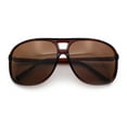 thumbnail image 4 of Polarized Oversize Large Thin Plastic Racer Mens Sport Sunglasses All Brown, 4 of 10