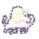 thumbnail image 2 of Rosario católico para mujeres con bolsa de rosario de cuero, collar de rosario de cuentas negras con bolsa de cuero blanco, cuentas de oración anglicanas regalos cristianos para mujeres regalos católi, 2 of 4