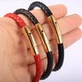 thumbnail image 5 of Hermah 4/6mm Man-made Leather Bracelet for Men 7-10inch, 5 of 5