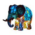 thumbnail image 1 of Retro Elephant Animal Built In Electronic String Light Animal Night Light Home Dyed Resin Animal Table Lamp Decoration Housewarming For Animal Lovers, 1 of 7