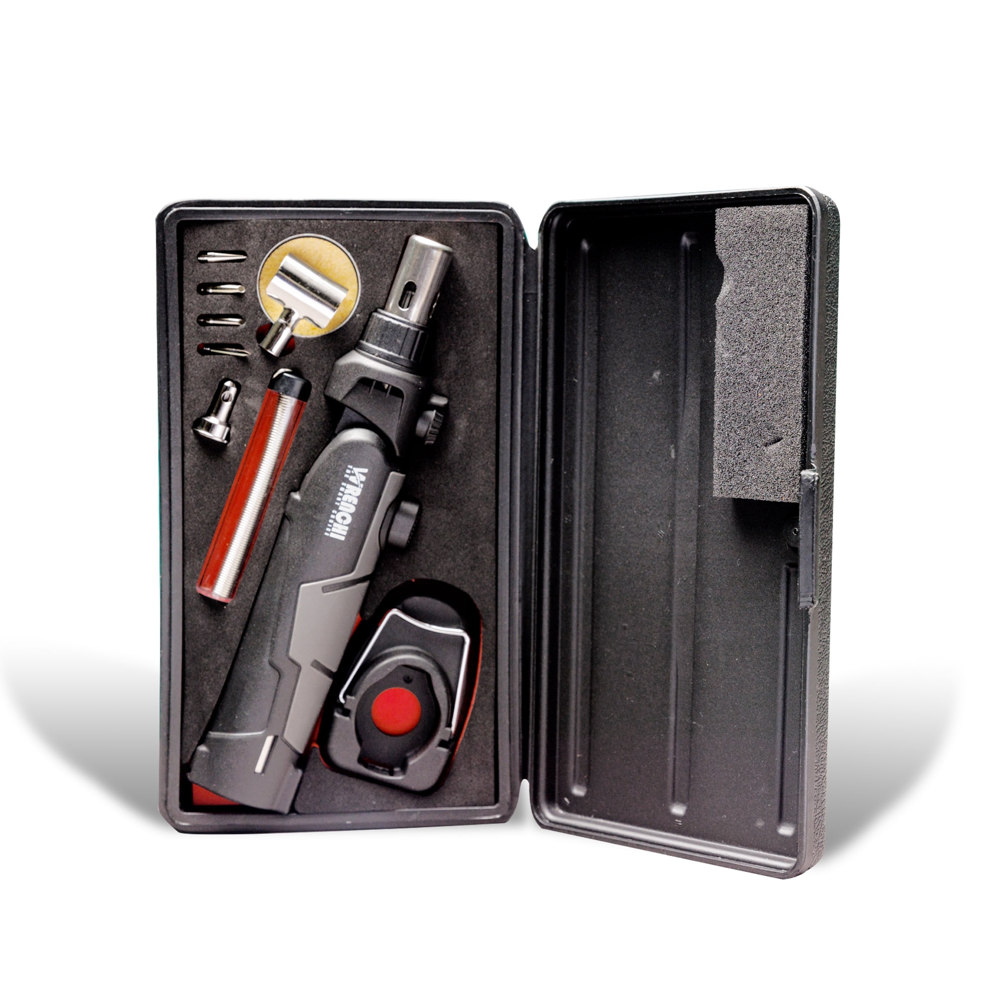 Wrenchi 323563 All-in-One Multi Angle Professional Soldering Iron Torch Kit 100% Metal Refillable Fuel Tank Made in Taiwan