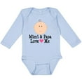 thumbnail image 3 of Inktastic Mimi and Papa Love Me Baby Girl Girls Long Sleeve Baby Bodysuit, 3 of 5