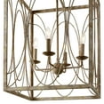 thumbnail image 4 of Decmode - Rustic 25 x 18 inch cuboid gold iron chandelier, 4 of 6