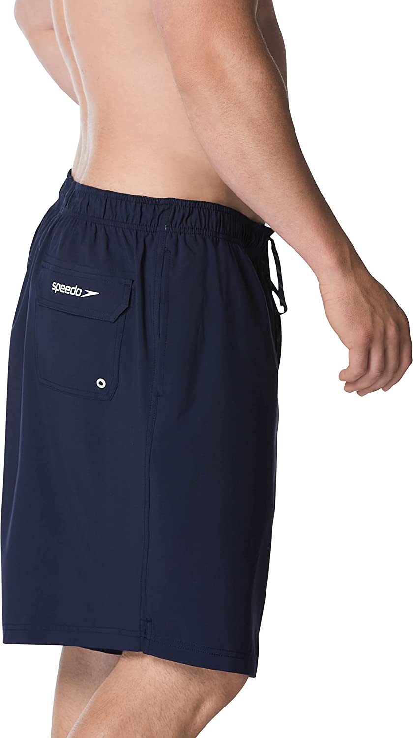 Speedo Big & Tall Solid Volley Badehose – Farbe Peacoat, Größe 4XL, Aus Recyceltem Polyester
