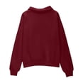 thumbnail image 5 of Bnwani Sweatshirt for Girls Half Zip Winter Sweatshirt Plain Pullover, 5 of 8