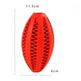thumbnail image 2 of Natural Rubber Dog Toy Ball 11.5cm - Red Rugby Ball, Dental Training Intelligent Toy, 2 of 5