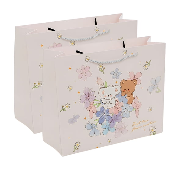 CCOCC 2pcs Gift Bag for Baby,Paper Gift Bag for Newborn,Baby,Gift Wrap Baby Shower Bag