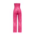 thumbnail image 4 of HJYCHN Elegant Women's Sleeveless Strapless Sequined Jumpsuit for Evening Party and with Comfortable Stretch Fit and Fashionable Design Hot Pink XL, 4 of 6