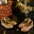 thumbnail image 2 of Felix & Flora Girls Gold Dress Shoes Mary Jane Ballet Flats Party Wedding School Size 5 Toddler, 2 of 7