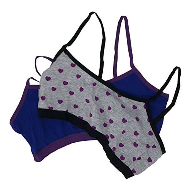 Girl's Adjustable Strap Training Sports Cotton Spandex Bra for Tweens