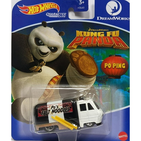 Mattel Hot Wheels Kung Fu Panda Character Car Play Vehicle, 3  Yrs