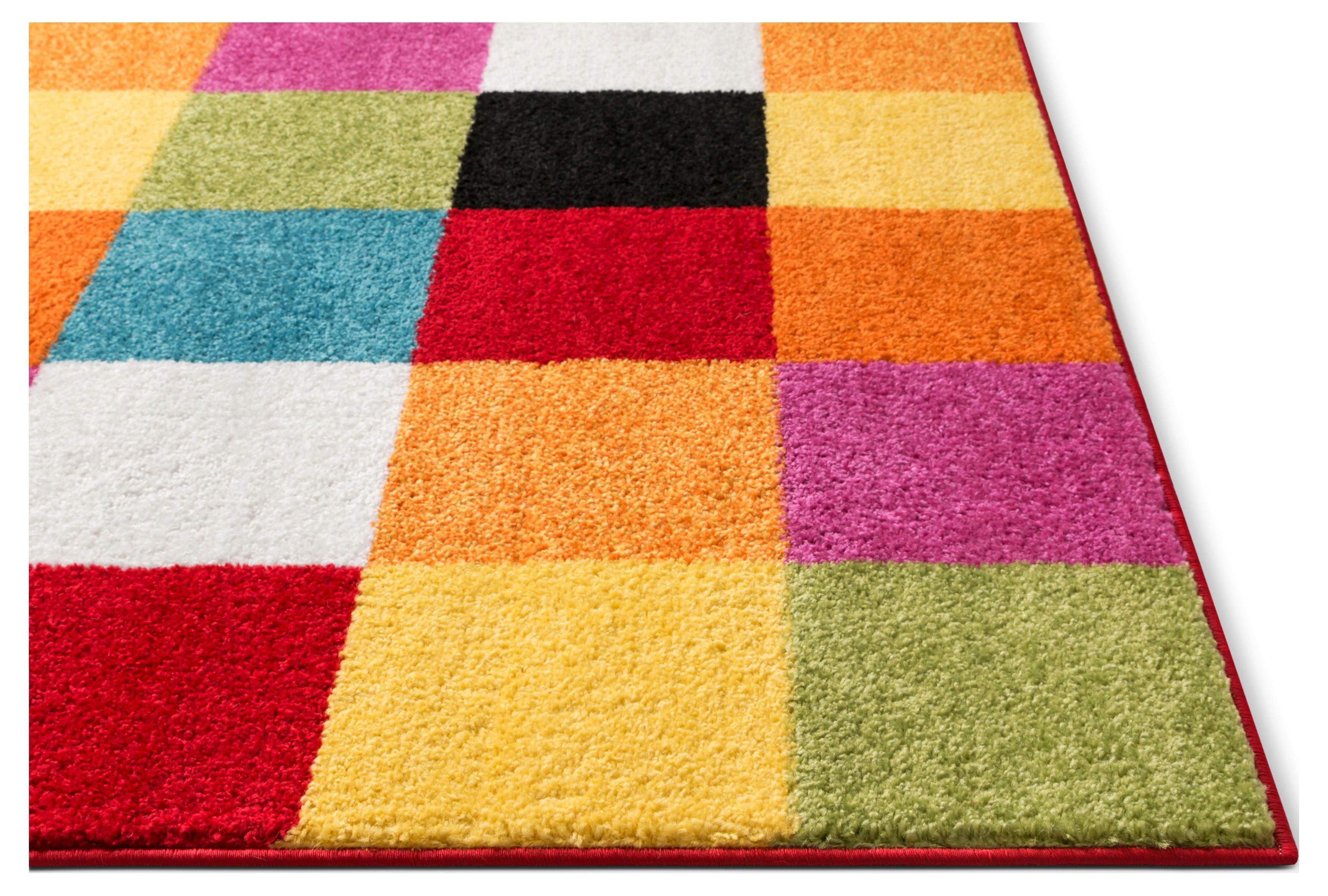 Well Woven 09534 Bright Square Kids Rug, Multicolor - 3 ft. 3 in. x 5 ft.