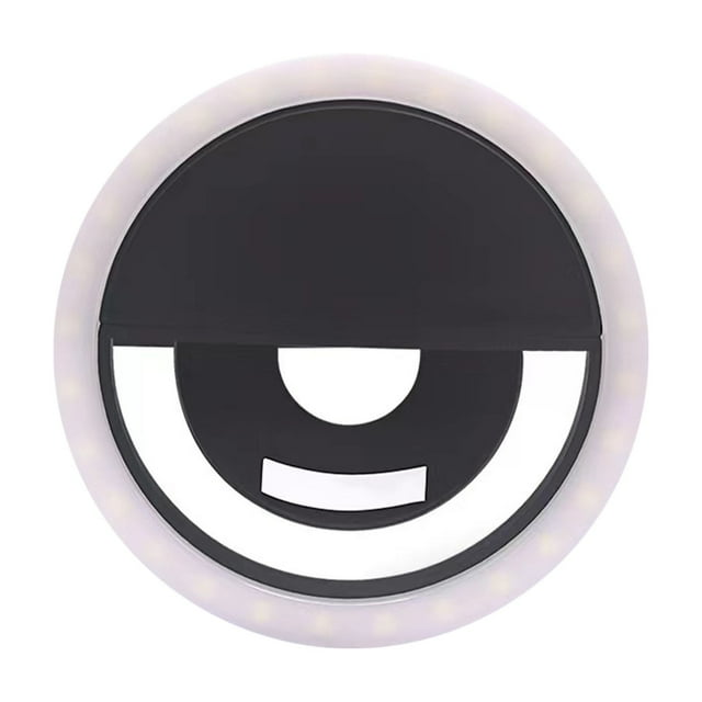 CJiaWei Selfie Ring Light Rechargeable Portable Clip On Selfie Fill Light With 36 LED For IPhone/Android Smart Phone Photography Camera Video Girl Makes Up