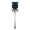 thumbnail image 4 of 2.5 ct Brilliant Princess Cut Natural London Blue Topaz 18K White Gold Eternity Band SZ 6.5, 4 of 6