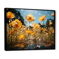thumbnail image 2 of Designart "Peach Buttercups landscape Vibrant II" Floral Floater Framed Canvas Wall Art, 2 of 7