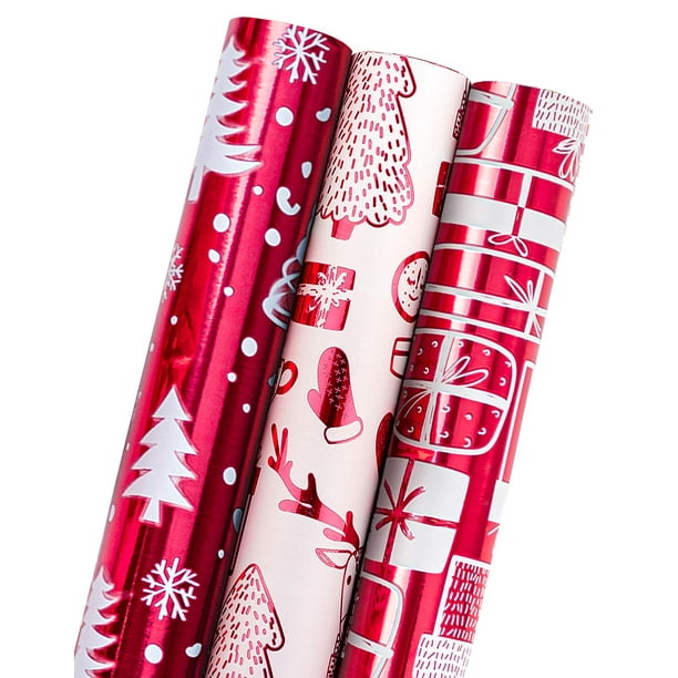 Rollo de papel de regalo MAYPLUSS Minirollo de 43,2 m² para Navidad