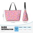 thumbnail image 4 of Pofeuu Donut Print Beach Bag,Waterproof Sandproof Beach Tote Bag, Large Capacity Foldable Beach Bags for Women, 4 of 7