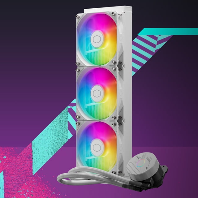 Cooler Master MasterLiquid 240L Core ARGB Close-Loop AIO Liquid Cooler Gen S Coldplate Pump 120mm PWM CryoFuze 14W/mK (White)