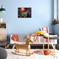 thumbnail image 6 of HFDF Mushroom Wall Art Space Astronaut Decor Cool Poster Space Wall Art for Kids Canvas Prts Spaceman Sitg Mushroom Prt for Boy Room Bedroom Room Kitchen Bathroom Decorationses 18x12inch Framed, 6 of 6