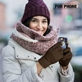 thumbnail image 6 of Women's Winter Touch Screen Gloves Warm Fleece Lined Knit Gloves Elastic Cuff Winter Texting Gloves, 6 of 6