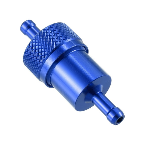 Unique Bargains 8mm Dia Hose Aluminum Alloy Universal Motorcycle Petrol Oil Fuel Filter Cleaner Blue
